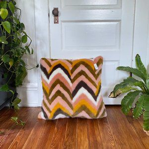 NWT OPALHOUSE || FAUX FUR CHEVRON PILLOW